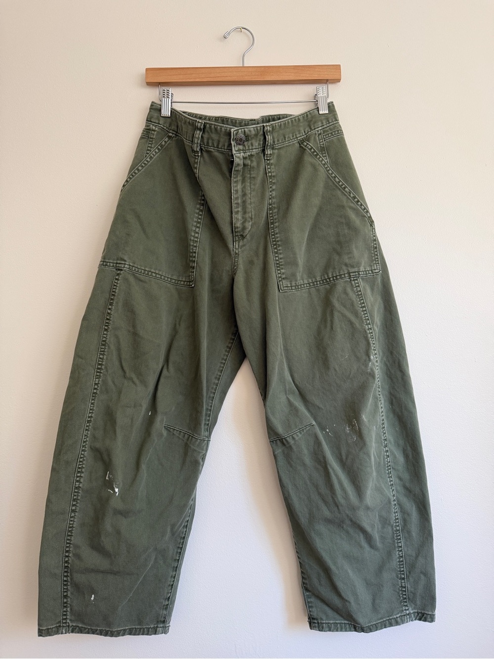 GAP Olive Green Wide Leg Utility Pants